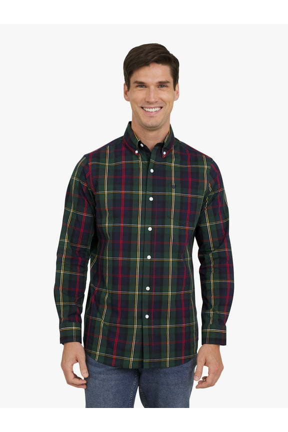Men's & Big Men's CVC Woven Shirt, Sizes S-3XL