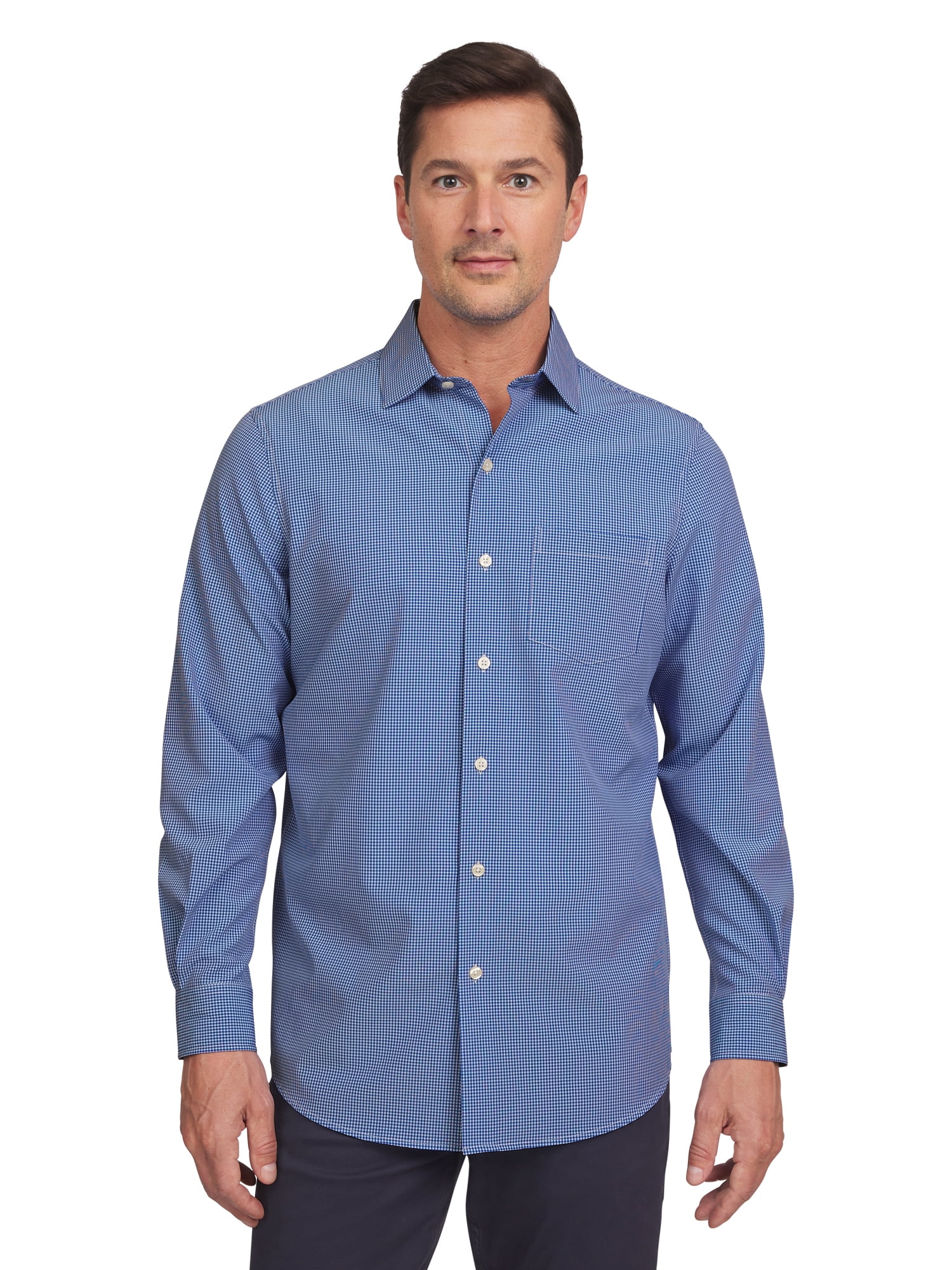 Chaps Men's & Big Men's Classic Performance Long Sleeve Stretch Button-Down Shirt, Sizes S-2XL