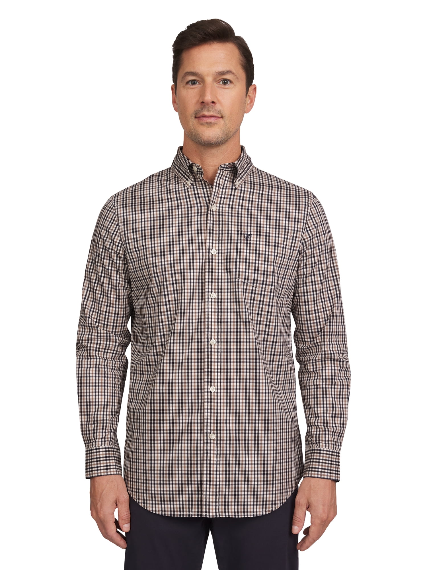 Chaps Men's & Big Men's Easy Care Classic Long Sleeve Button-Down Shirt, Sizes S-2XL