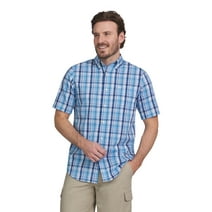 Chaps Men's & Big Men's Easy Care Woven Button Down Shirt with Short Sleeves, Sizes S-2XL