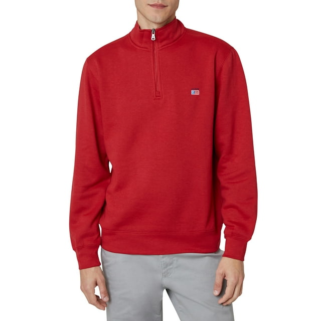 Chaps Men's & Big Men's Everyday Fleece Quarter Zip Mock Neck