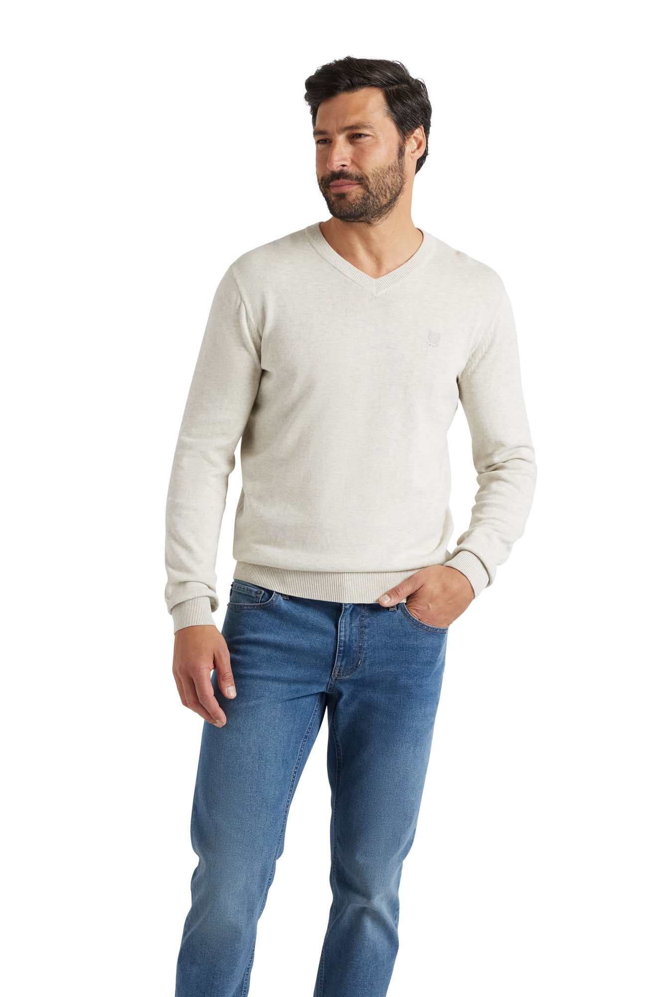 Chaps Men's & Big Men's Fine Gauge V Neck Soft Cotton Sweater - Walmart.com