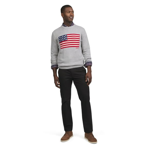 Chaps Men's & Big Men's Flag Cotton Crewneck Sweater, Sizes S-2XL