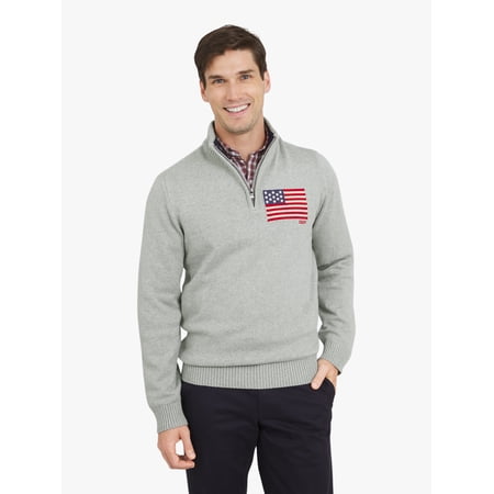 Chaps Men's & Big Men's Flag Quarter Zip Sweater, Sizes S-3XL