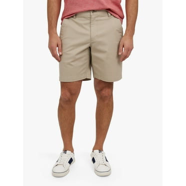 Chaps Men's & Big Men's Flat Front Flex Oxford Shorts, Sizes 30-42, 8" Inseam