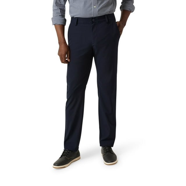 Chaps Men's & Big Men's Flat Front Performance Pant