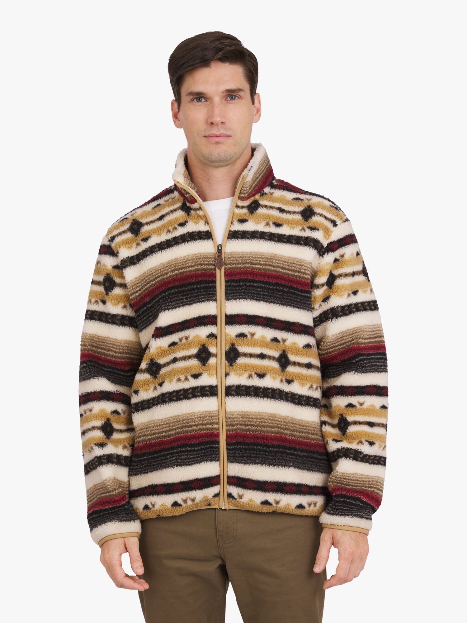 Chaps Men's & Big Men's High Pile Printed Plaid Sherpa Jacket, Sizes S-3XL