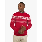 CHAPS Men's & Big Men's Cotton Holiday Fairisle Crewneck Sweater, Sizes S-3XL