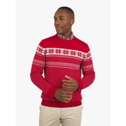 Chaps Mens & Big Mens Cotton Holiday Fairisle Crewneck Sweater, Sizes S-3XL