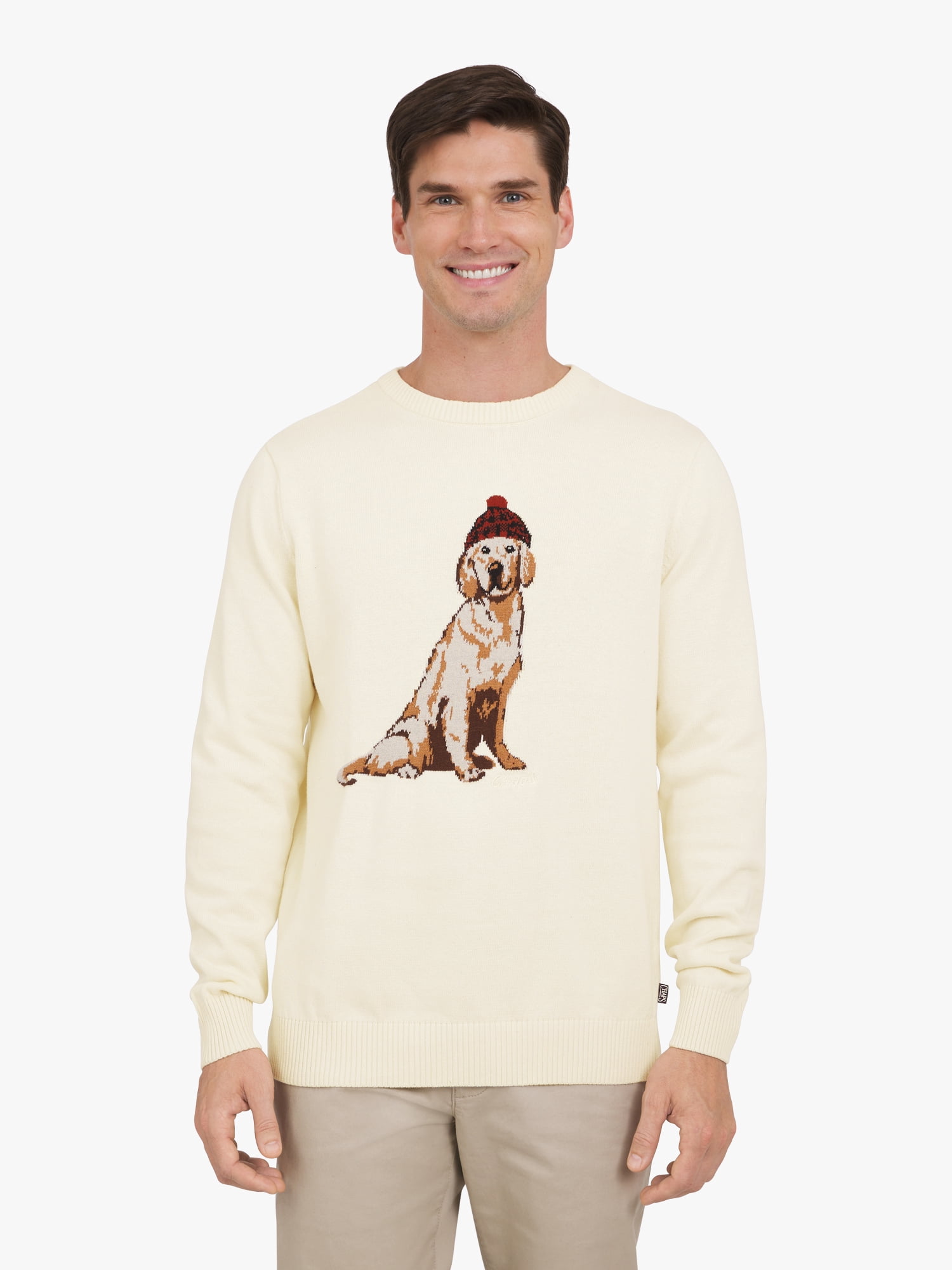 Chaps Men's & Big Men's Cotton Novelty Holiday Crewneck Sweater, Sizes S-3XL