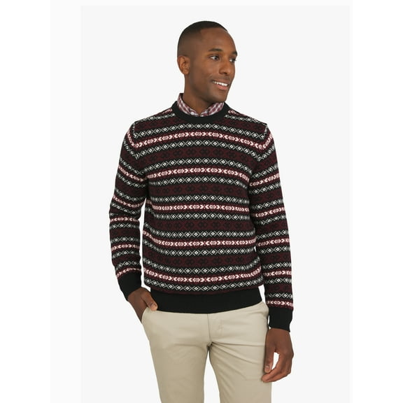 Chaps Men's & Big Men's Long Sleeve Fairisle Crewneck Sweater, Sizes S-3XL