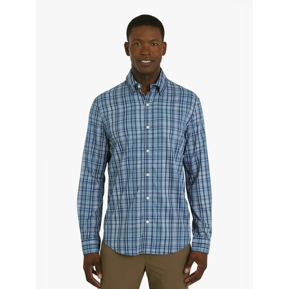 Chaps Men's & Big Men's Long Sleeve Flex Twill Yarn-Dye Woven Shirt, Sizes S-3XL