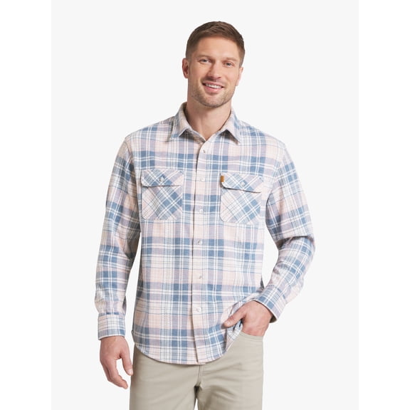 Chaps Men's & Big Men's Long Sleeve Knit Flannel Shirt, Sizes S-3XL