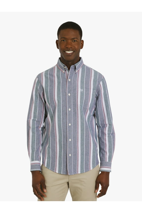 Men's and Big Men's Seacoast Wash Long Sleeve Oxford Woven Shirt, Sizes S-3XL