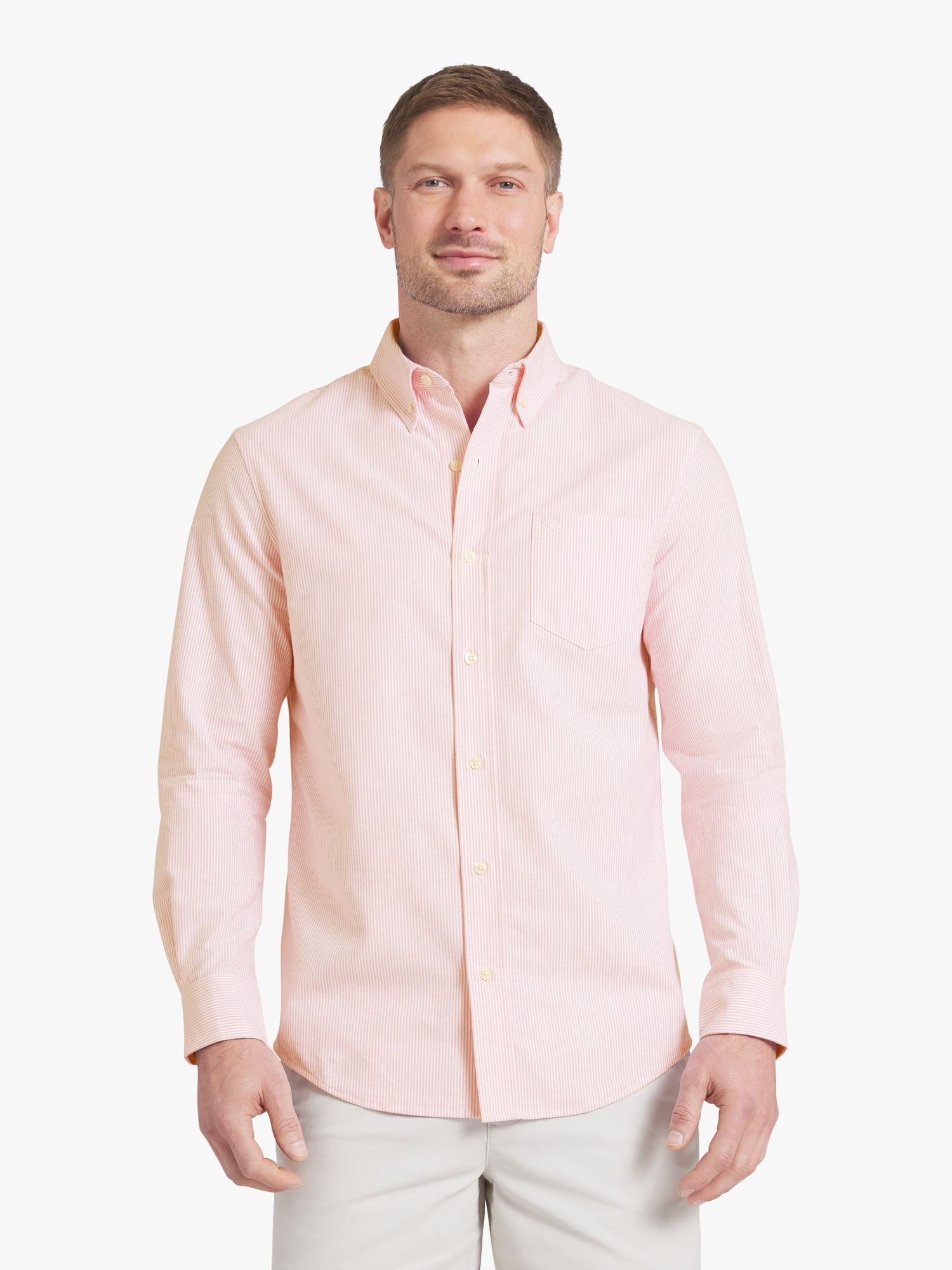 Men's & Big Men's Long Sleeve Oxford Woven Shirt, Sizes S-3XL