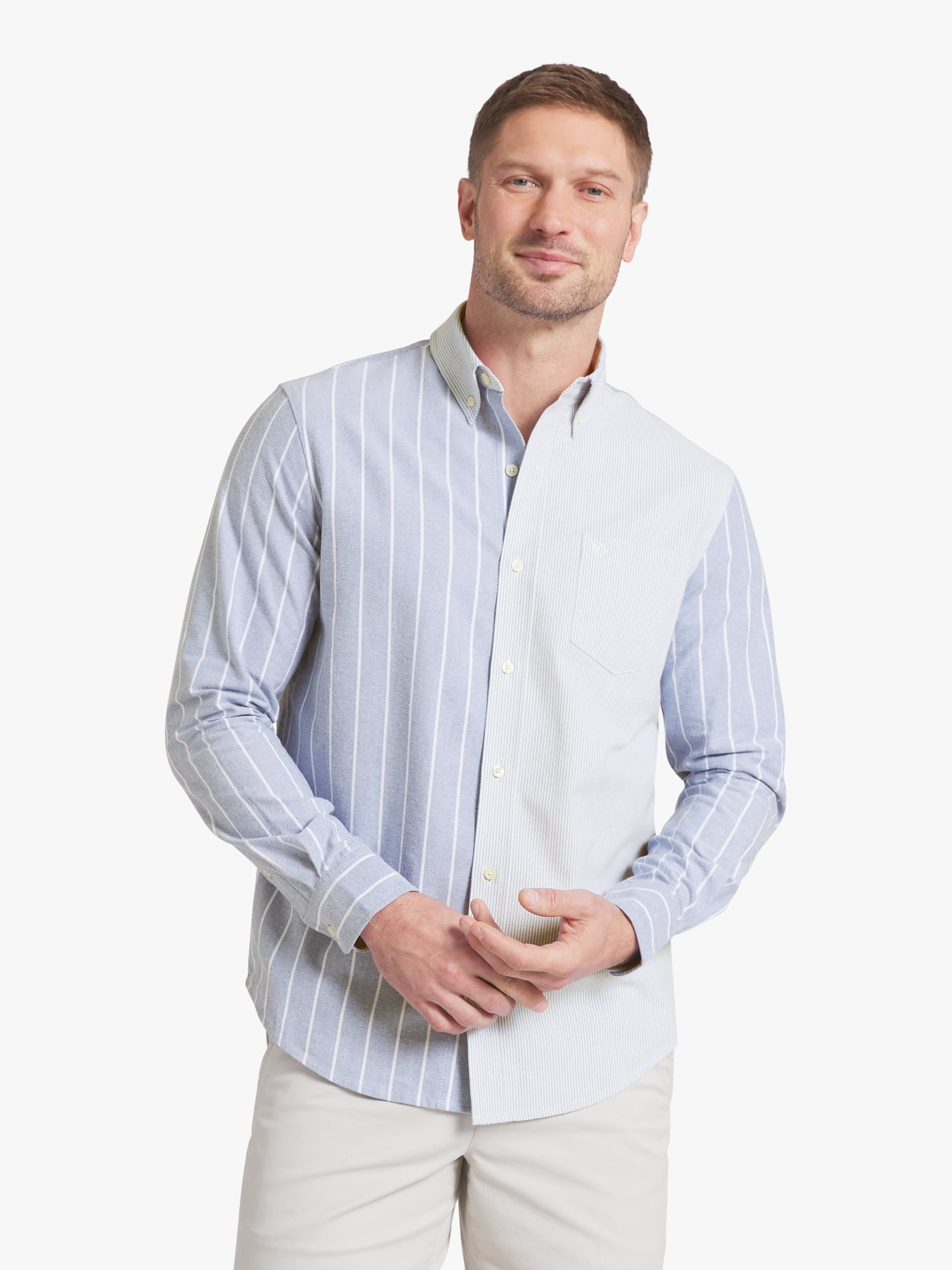 Chaps Men's & Big Men's Long Sleeve Oxford Woven Shirt, Sizes S-3XL