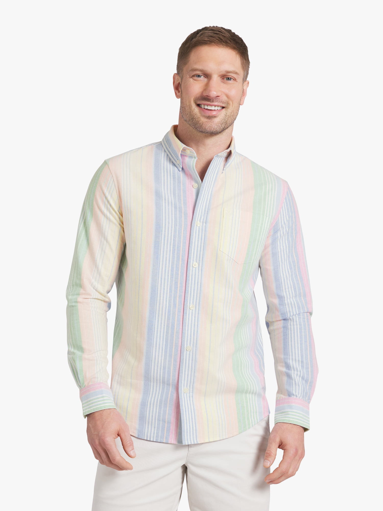 Chaps Men's & Big Men's Long Sleeve Oxford Woven Shirt, Sizes S-3XL