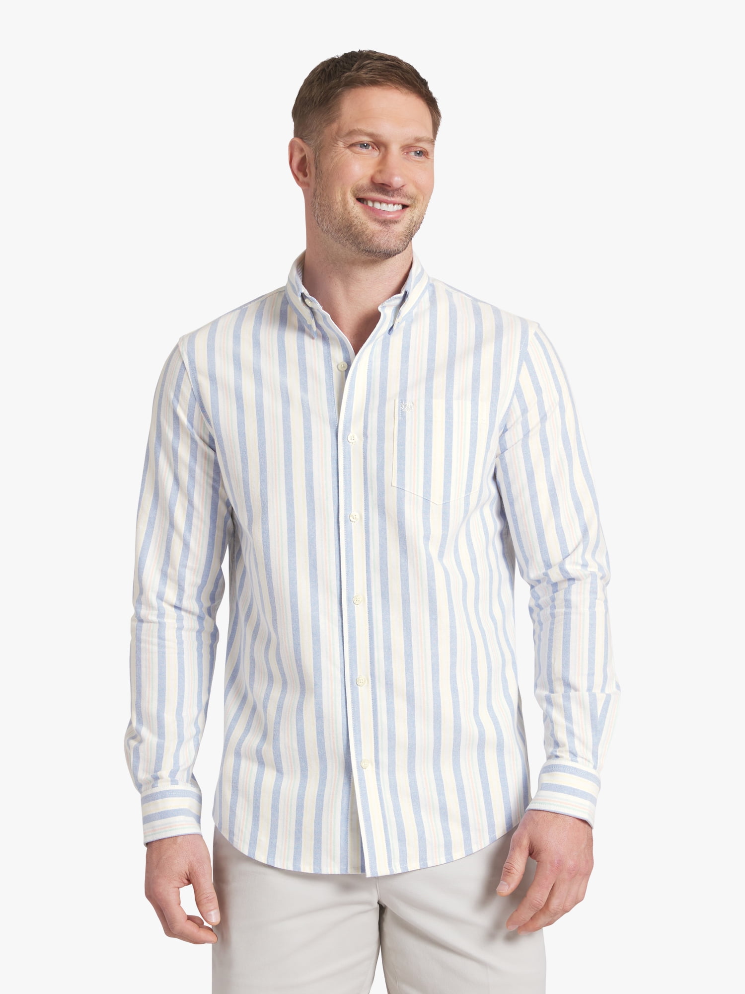 Chaps Men's & Big Men's Long Sleeve Oxford Woven Shirt, Sizes S-3XL