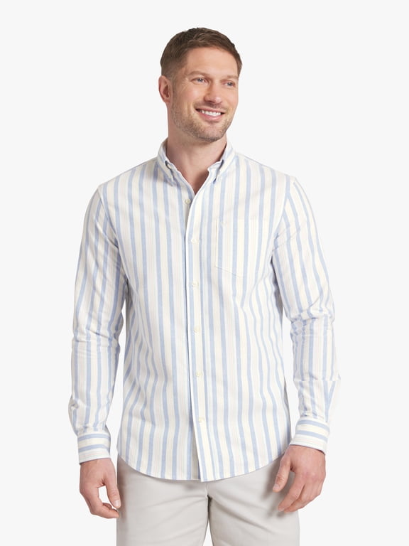 Men's & Big Men's Long Sleeve Oxford Woven Shirt, Sizes S-3XL