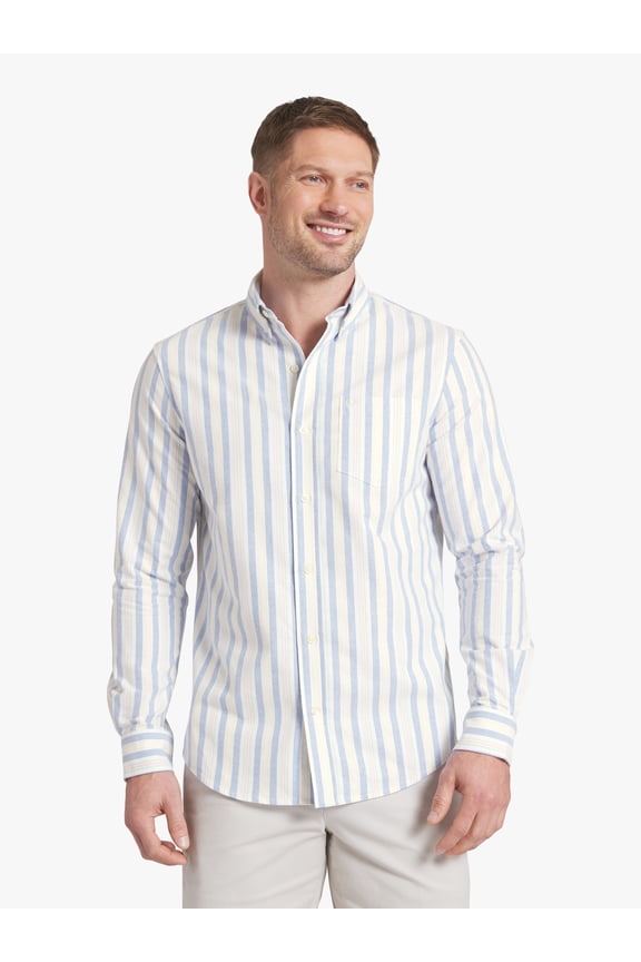 Men's & Big Men's Long Sleeve Oxford Woven Shirt, Sizes S-3XL