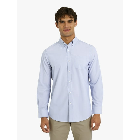 Chaps Men's & Big Men's Long Sleeve Performance Woven Shirt, Sizes S-3XL