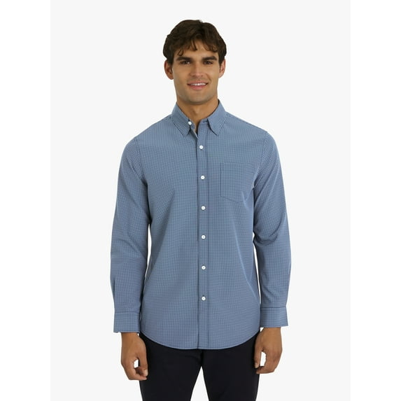 Chaps Men's & Big Men's Long Sleeve Performance Woven Shirt, Sizes S-3XL