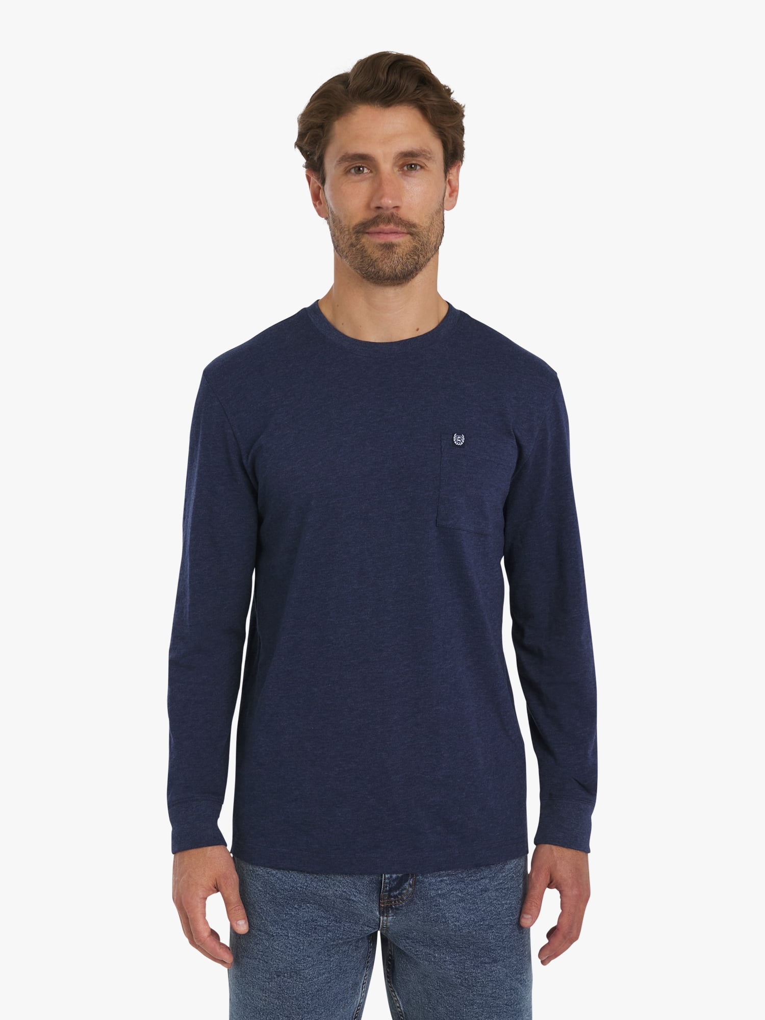 Chaps Men's & Big Men's Long Sleeve Slub Tee, Sizes S-3XL