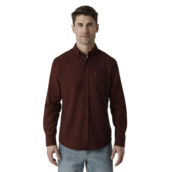 Chaps Men's & Big Men's Long Sleeve Stretch Button Down Flannel Shirt