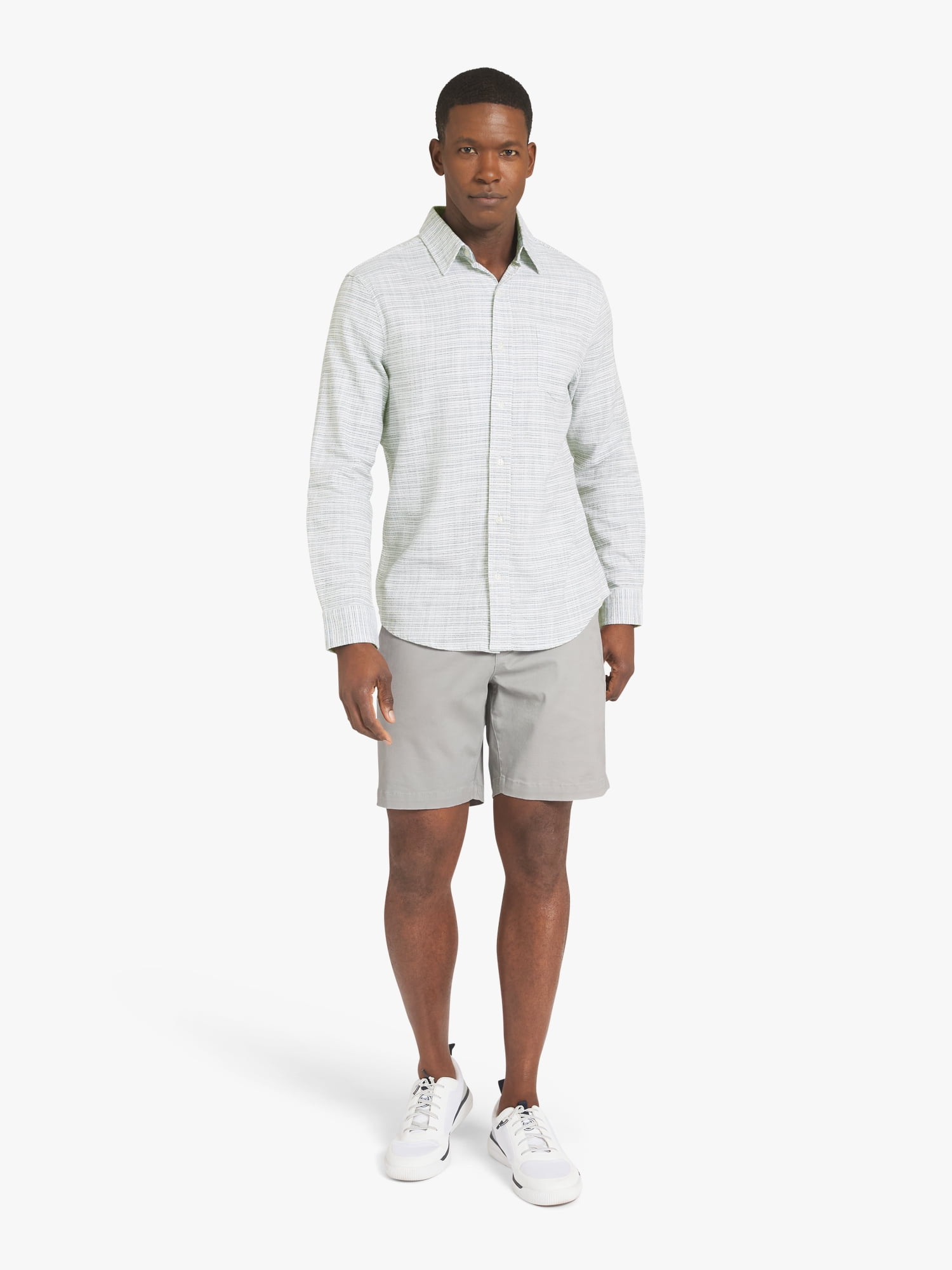 Chaps Men's & Big Men's Long Sleeve Texured Woven Shirt, Sizes S-3XL