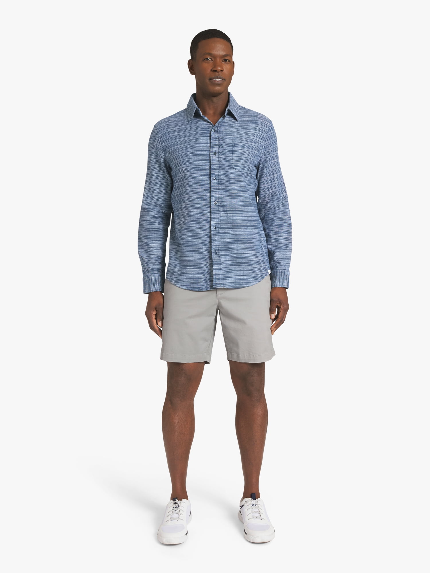 Chaps Men's & Big Men's Long Sleeve Texured Woven Shirt, Sizes S-3XL