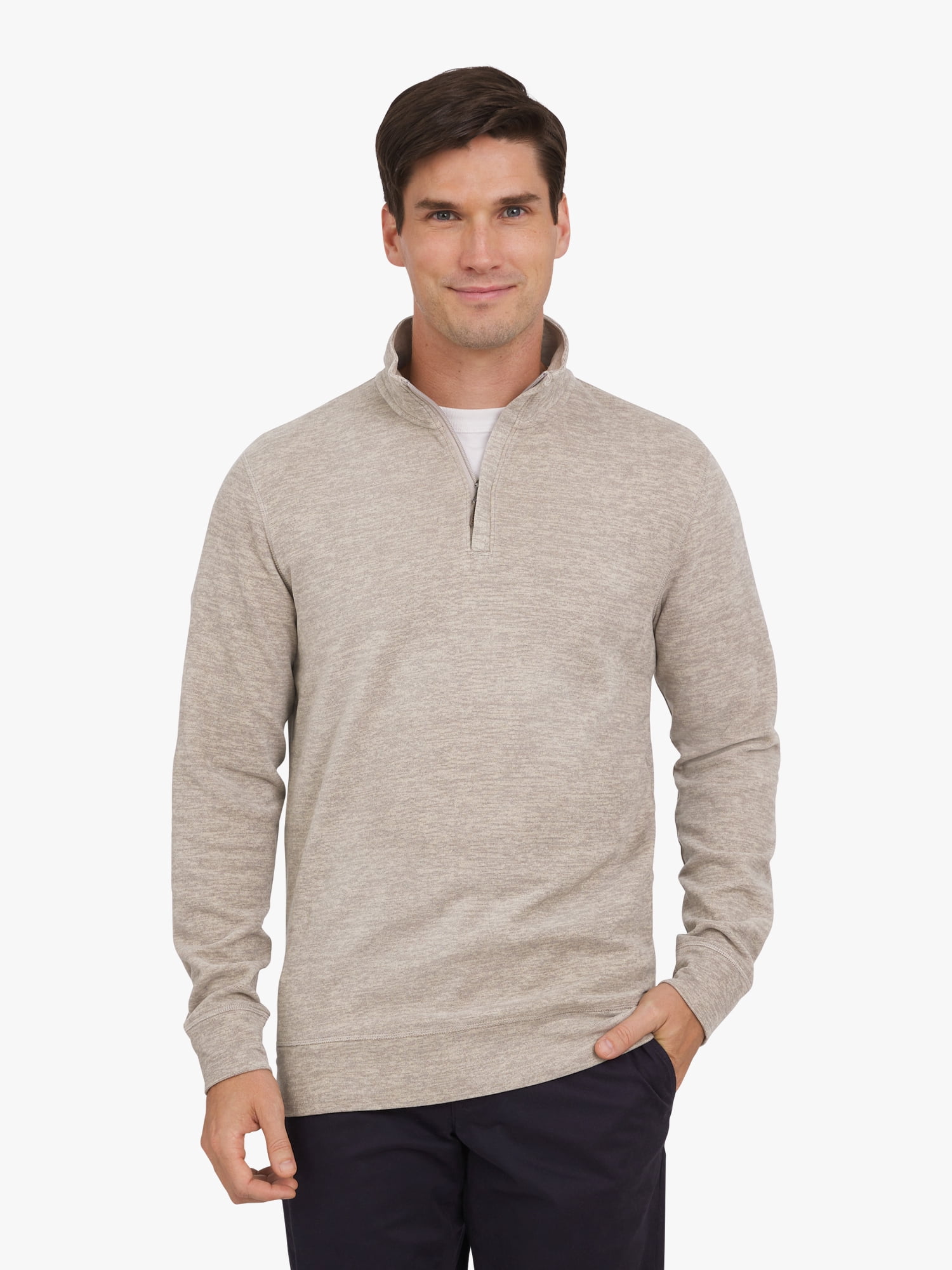 Chaps Men's & Big Men's Mini Ottoman Quarter Zip Sweater, Sizes S-3XL