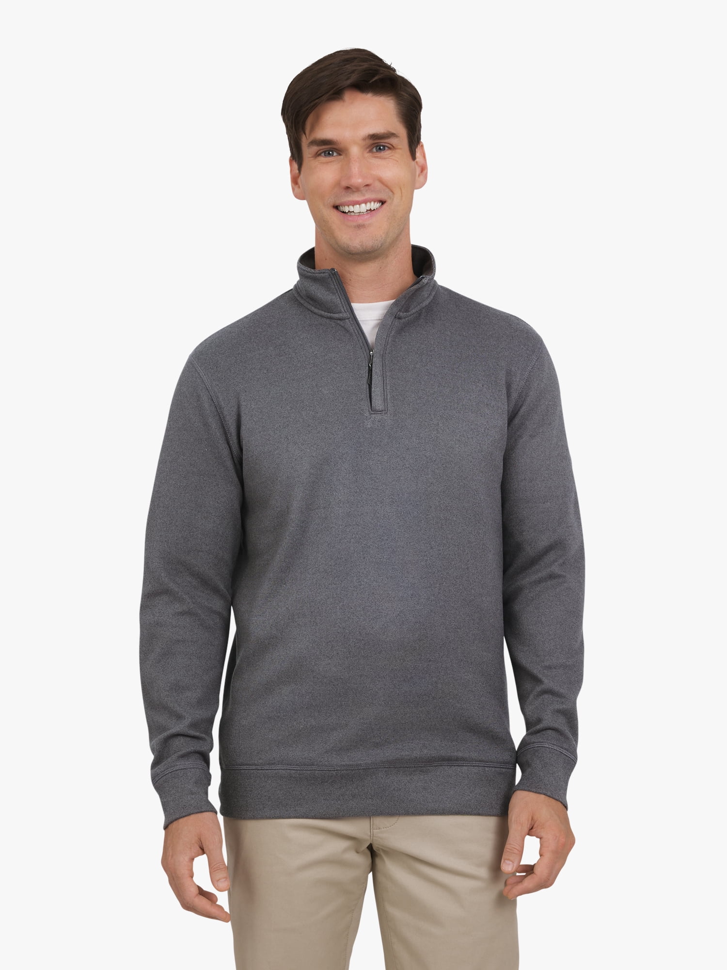 Chaps Men's & Big Men's Mini Ottoman Quarter Zip Sweater, Sizes S-3XL