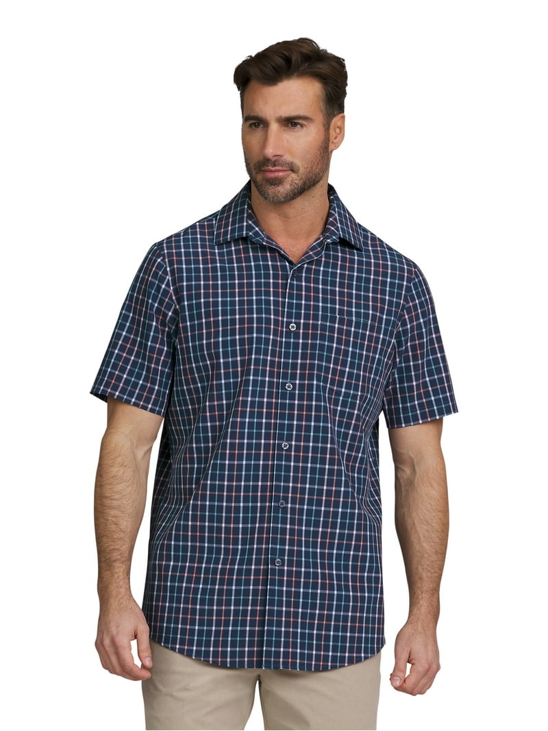 Chaps Men's Performance Button Down Shirt, Short Sleeves, Sizes S