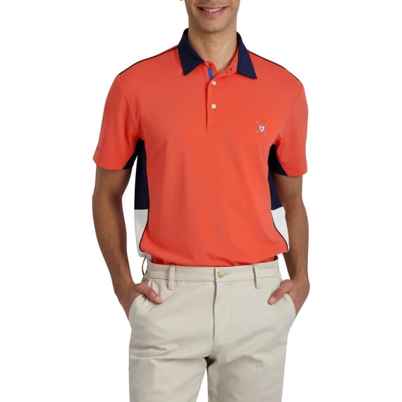 Chaps Men's & Big Men's Performance Color Block Golf Polo, Up to 3XL