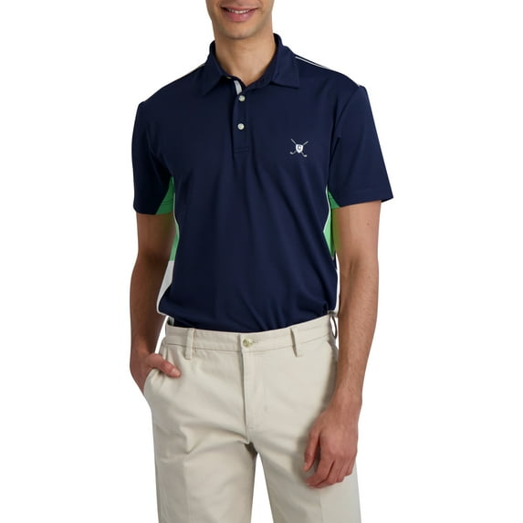 Chaps Men's & Big Men's Performance Color Block Golf Polo, Up to 3XL