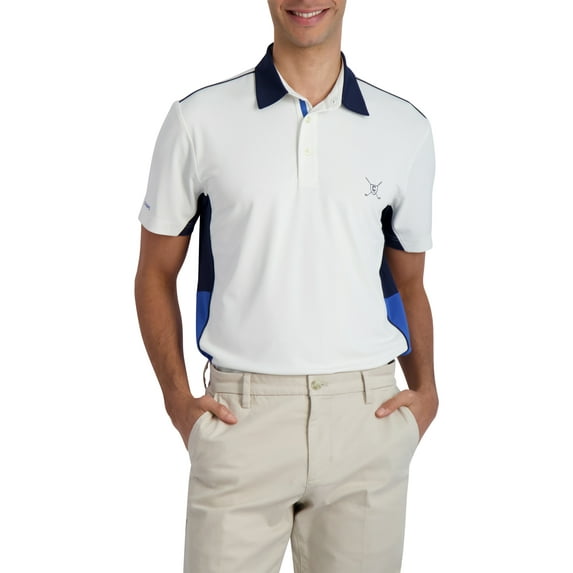 Chaps Men's & Big Men's Performance Color Block Golf Polo, Up to 3XL