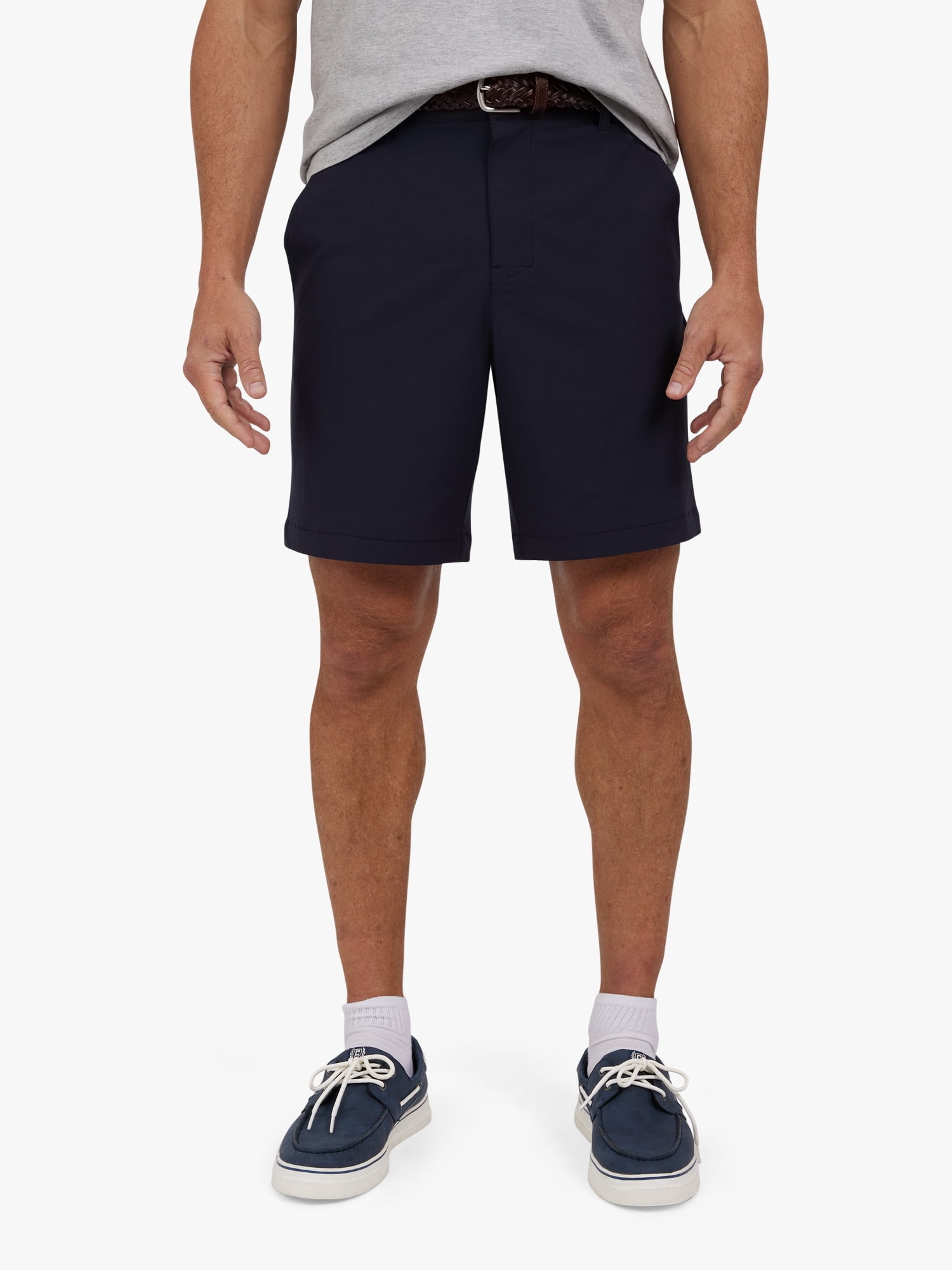 Chaps Men's & Big Men's Performance Flat Front Shorts, Sizes 30-42, 8" Inseam