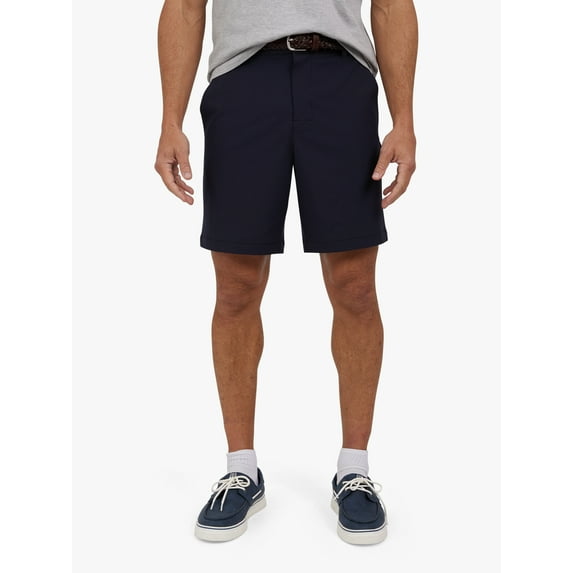 Chaps Men's & Big Men's Performance Flat Front Shorts, Sizes 30-42, 8" Inseam
