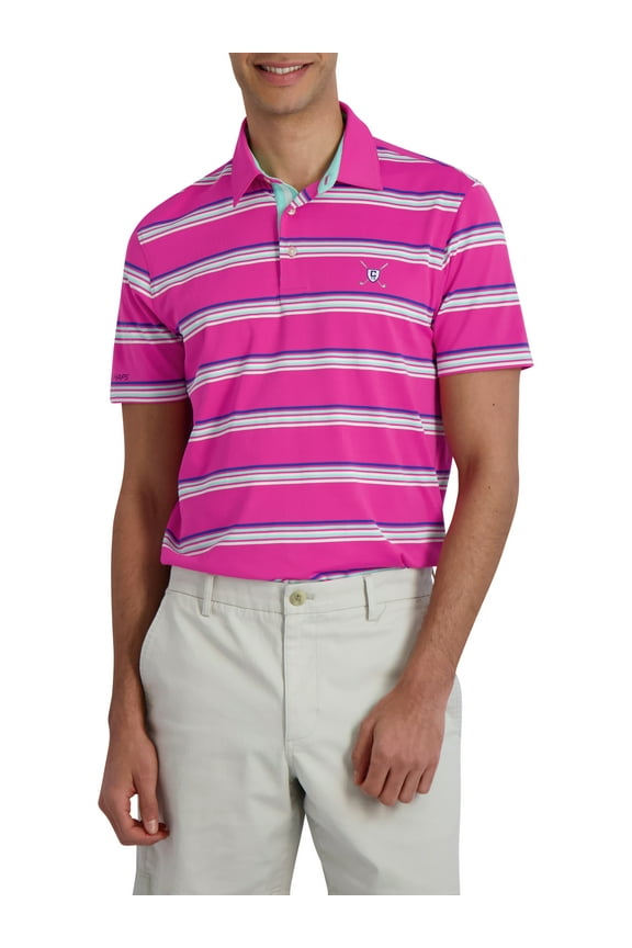 Men's & Big Men's Performance Golf Printed Polo, Up to 3XL