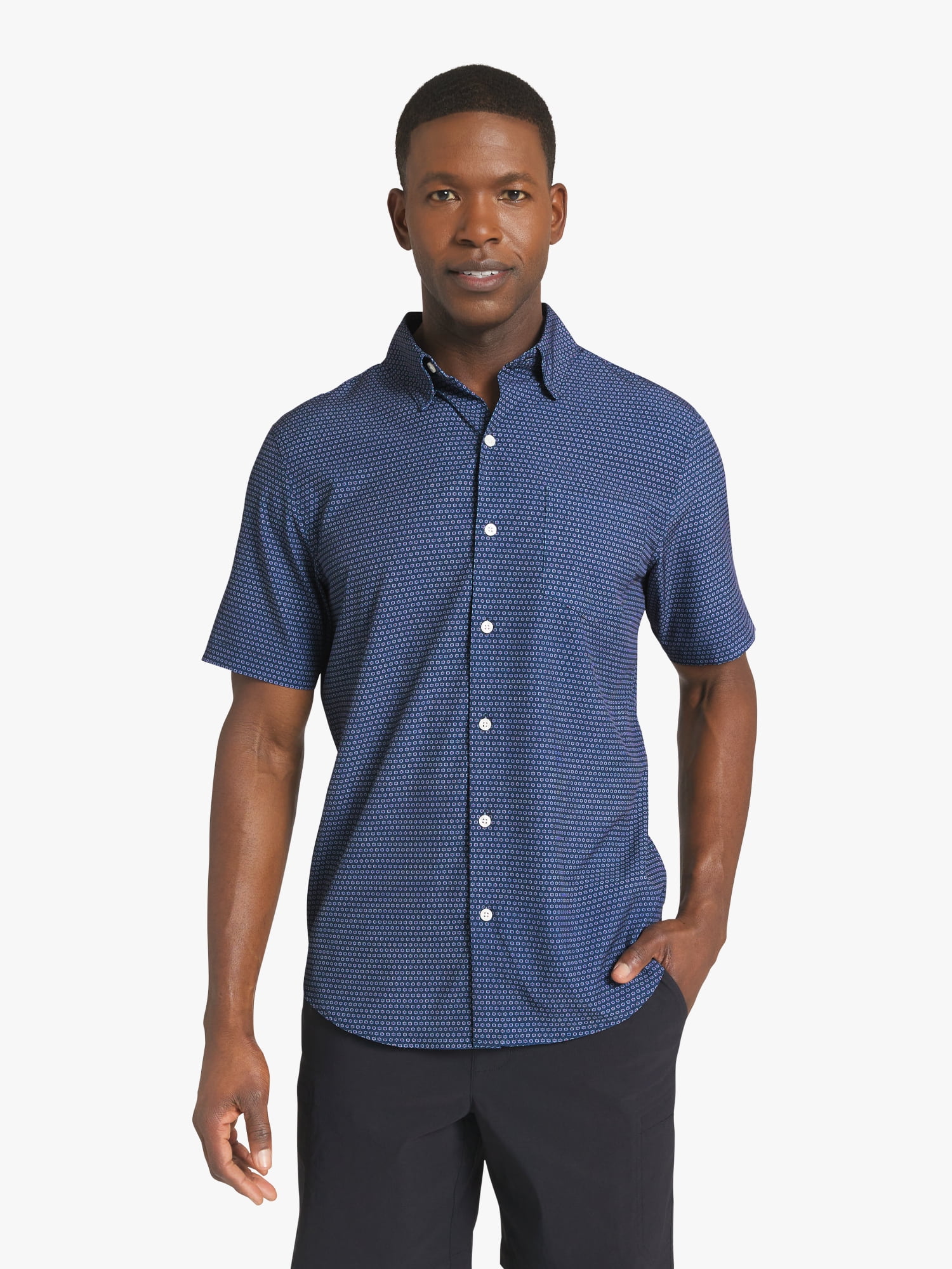Chaps Men's & Big Men's Performance Woven Short Sleeve Shirt, Sizes S-3XL