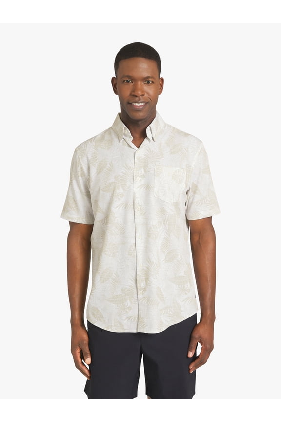 Men's & Big Men's Performance Woven Short Sleeve Shirt, Sizes S-3XL
