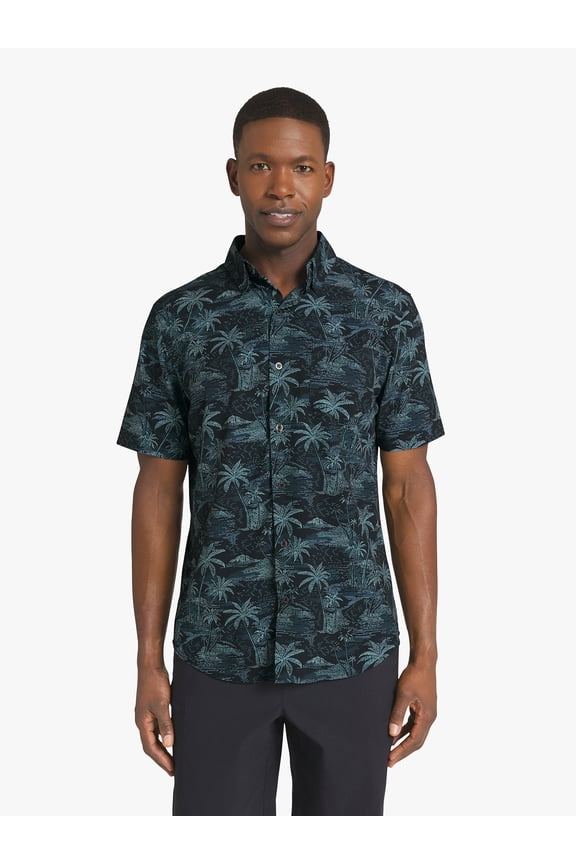 Men's & Big Men's Performance Woven Short Sleeve Shirt, Sizes S-3XL