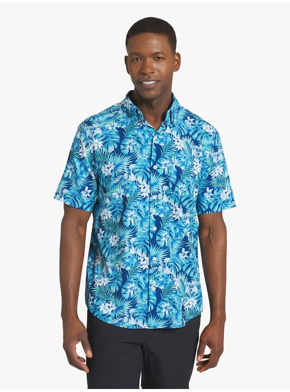 Men's & Big Men's Performance Woven Short Sleeve Shirt, Sizes S-3XL