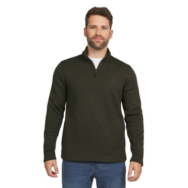 Chaps Men's & Big Men's Quarter Zip Fleece Sweater Gift Box Set, Sizes S-2XL