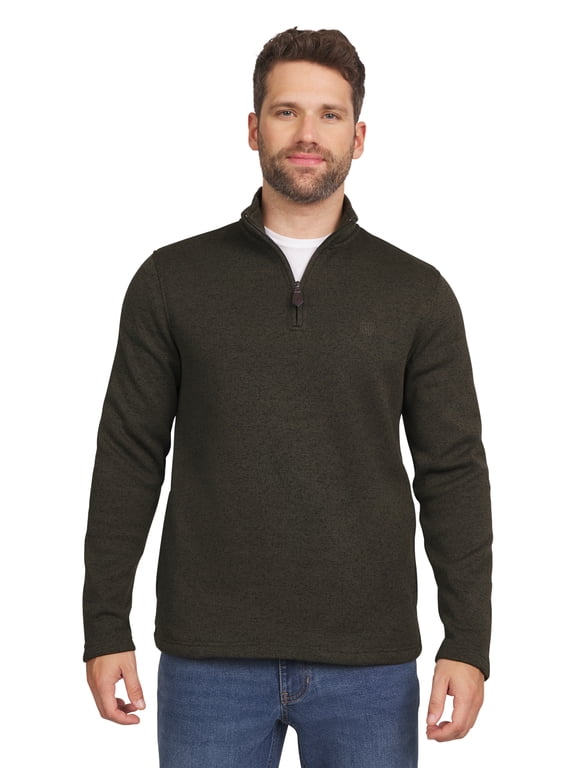 Men's & Big Men's Quarter Zip Fleece Sweater Gift Box Set, Sizes S-2XL