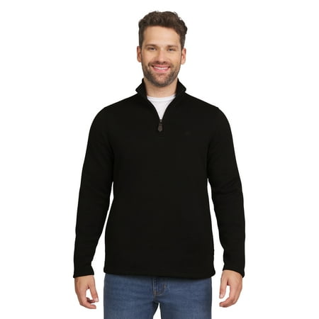 Chaps Men's & Big Men's Quarter Zip Fleece Sweater Gift Box Set, Sizes S-2XL