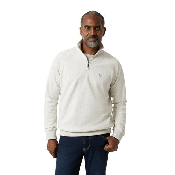 Chaps Men's & Big Men's Quarter Zip Mock Neck Extra Soft Sweater