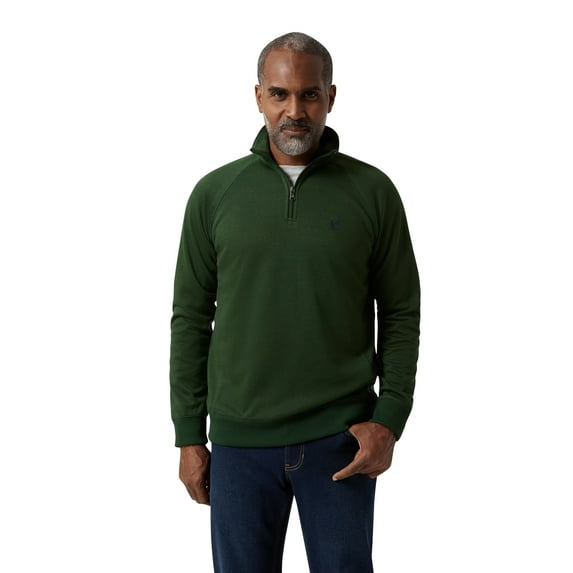 Chaps Men's & Big Men's Quarter Zip Mock Neck Extra Soft Sweater