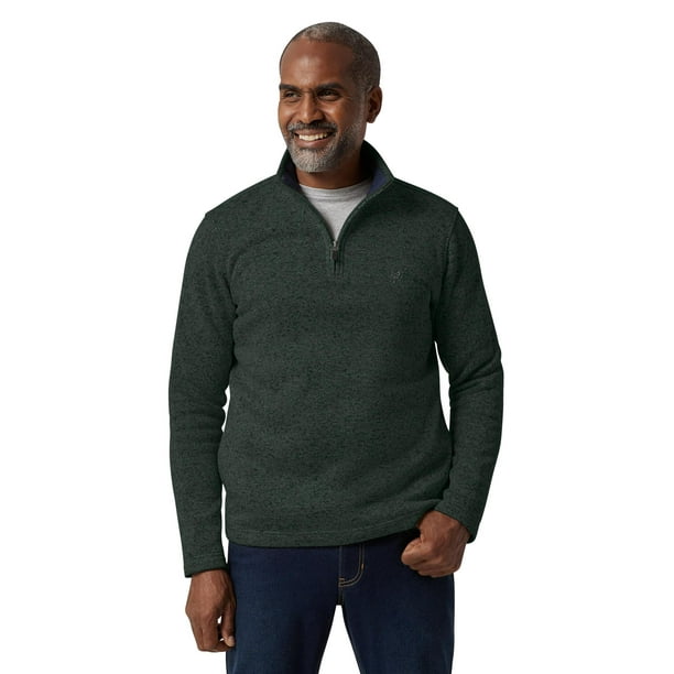 Chaps Men's & Big Men's Quarter Zip Mock Neck Sweater Fleece - Walmart.com