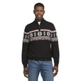 thumbnail image 1 of Chaps Men's & Big Men's Quarter Zip Pull Over Holiday Snowflake Sweater, Sizes S-2XL, 1 of 6